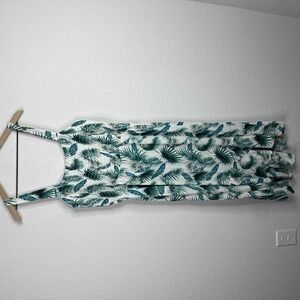 Knox Rose Dress‎ Women XXL Green Sleeveless Tiered Floral Beachy Mermaid Maxi